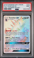 Tyranitar GX - 223/214 - Secret Rare - PSA 9